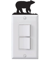 LEENAE bear light switch sticker on switch cover adds rustic charm and simple customization.