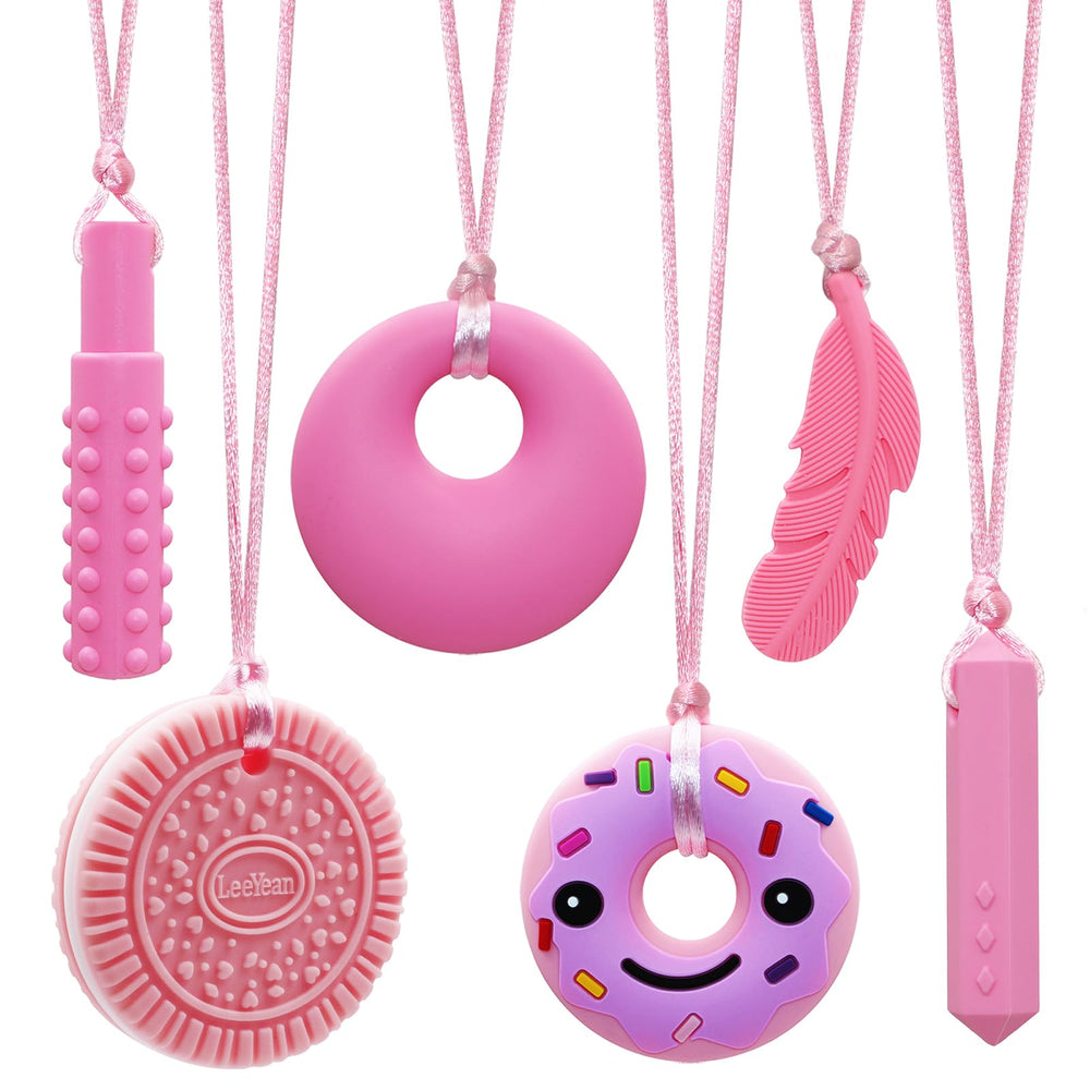 LeeYean chew necklace biscuit shape for tactile chewing and focus.