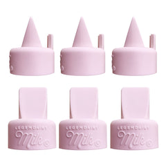 Legendairy Milk duckbill valves with pull tab for easy removal and leak prevention.
