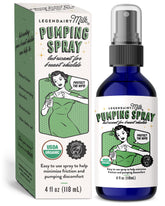 Legendairy Milk Pumping Spray 4 oz bottle shown for comfortable pumping.