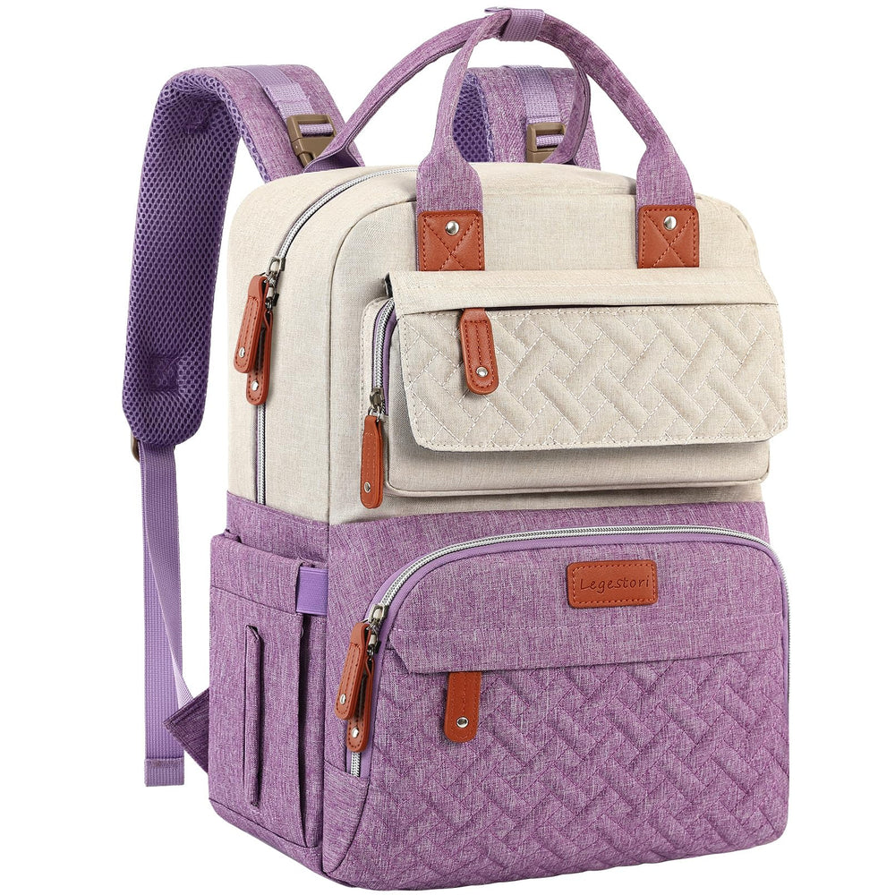 Legestori diaper bag backpack with insulated pockets keeps bottles ready on the go