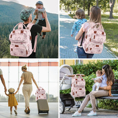 Legestori diaper bag backpack side pockets keep bottles or cups within reach