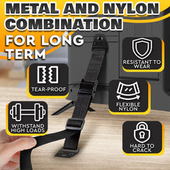 LEGLO adjustable-length strap demonstrating a 19 to 39 inch fit