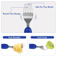 Lehoo Castle plastic-handle toddler utensils lightweight and comfy