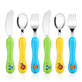 Lehoo Castle toddler knife with green handle, ideal for self-feeding