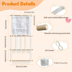 LEHSGY hair accessory storage mesh pockets keep small items visible.
