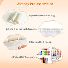 LEHSGY large-capacity baby bow organizer holds many pieces.