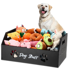 Leinuosen large dog toy bin with bone-handle pattern for organized storage