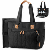Lekesky Puffy Diaper Bag—front view, lightweight comfort for long days