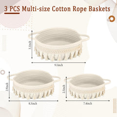 LemonRoad round basket set side view to maximize closet space