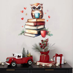 Leniutor bear reading wall sticker adds cozy classroom charm for storytelling.