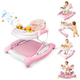 Lerrutue 5-in-1 Baby Walker folded for compact storage.