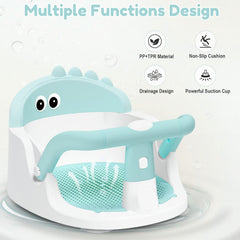 Lerrutue baby bath seat with wrap-around armrests for secure positioning