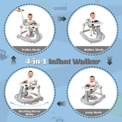 Lerrutue 4-in-1 baby walker adapts through growth stages with style