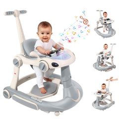 Lerrutue baby walker with car steering wheel for interactive play and exploration