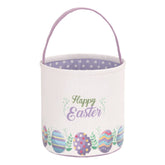 LessMo Easter Bunny Basket in purple canvas, perfect for egg hunts