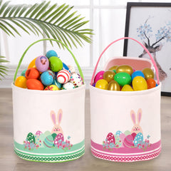 LessMo Easter Bunny Basket size 9.2 by 9.6 inches for eggs and gifts