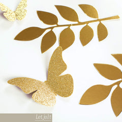 Letjolt Gold Cardstock Branches shimmering stems for bouquets and centerpieces.
