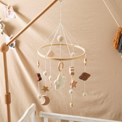 let's make baby mobile clouds provides soft contrasts to inspire calm nighttime routine