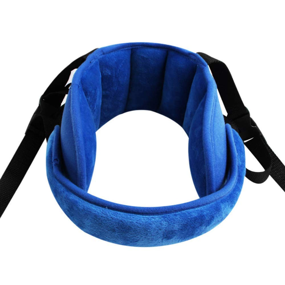 Letton head support band on a car seat provides neck comfort for toddlers.