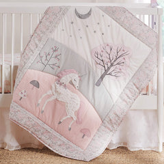 Levtex Baby Colette fitted sheet with grey pink flowers for delicate decor