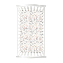 Levtex Baby Imani sheet with leaves and sloths adds playful charm while staying snug on standard mattresses