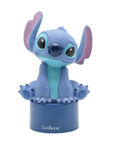 LEXiBOOK Stitch nightlight shows color change for playful bedtime ambience.