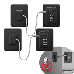 Lexng 2-pack fridge lock front view with 3-digit code enhances fridge safety