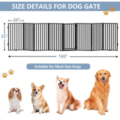 Lezbanz foldable pet gate panels adapt to corners and hallways.