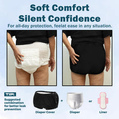 LFDAVP adult diaper covers closed-fit design, quiet comfortable wear.