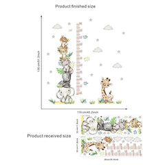 LFQZSNHD pastel jungle wall decal perfect for nurseries and growth tracking.