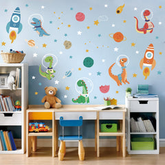 LHIUEM galaxy stars wall decal creates an immersive celestial backdrop for kids.