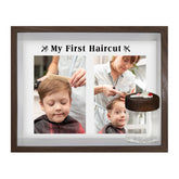 Liannan first haircut frame with dual photo display to capture before and after moments.