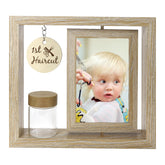 Liannan My First Haircut frame showing before and after photos for a cherished nursery display