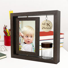 Liannan glass keepsake jar preserves baby's first hair beautifully