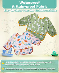 Lictin easy-clean bib simplifies after-meal cleanup and drying.