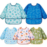 Lictin long-sleeve waterproof bib protects clothing during meals.