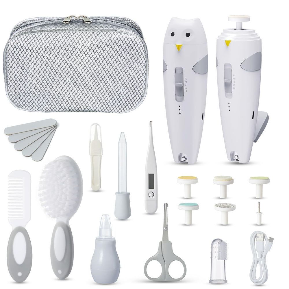 Lictin baby care kit electric nail-trimmer with built-in light for safe trimming.