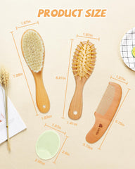 Lictin comb in natural goat hair for gentle detangling and oil distribution.