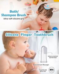 Lictin bath brush with soft bristles for gentle baths.