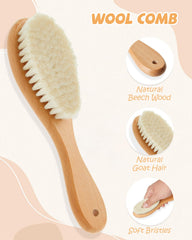 Lictin cradle cap care brush helps distribute natural oils.