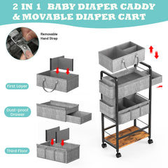 LIDTOP 360° rotating wheels close-up enable easy movement around the nursery.