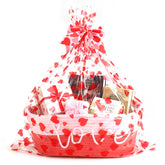 Liengoron woven gift basket front view with bow, ideal for elegant valentines gifting