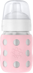 Lifefactory Desert Rose wide-neck bottle offers easy filling and cleaning