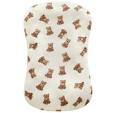 LifeTree bear-pattern muslin cover offers breathable bamboo-cotton comfort for naps.