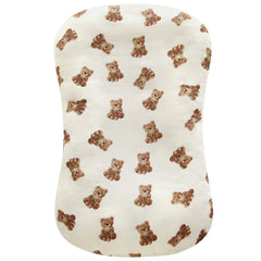 LifeTree bear-pattern muslin cover offers breathable bamboo-cotton comfort for naps.