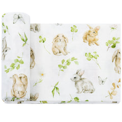 LifeTree baby swaddle blanket with leaf pattern for peaceful sleep and comfort.