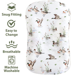 LifeTree muslin lounger cover highlights soft breathable fabric for newborn comfort