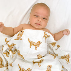 LifeTree muslin swaddle snug newborn wrap in a 47x47 blanket.