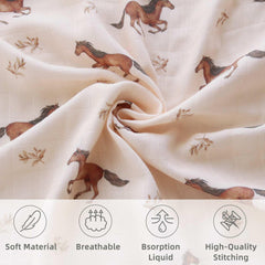 LifeTree soft muslin fabric feels gentle on a baby's delicate skin.